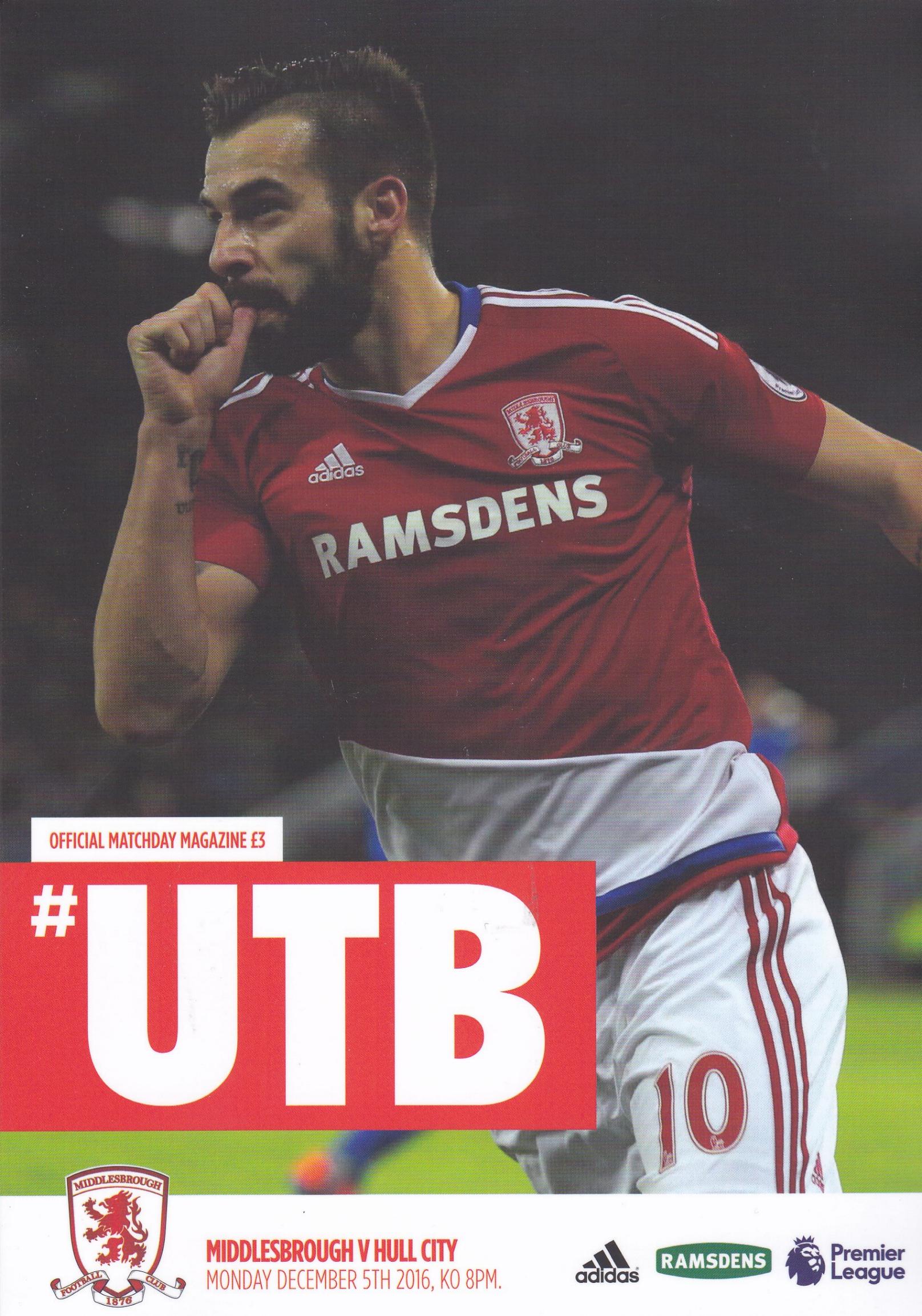 MIDDLESBROUGH v HULL CITY 2016/17
